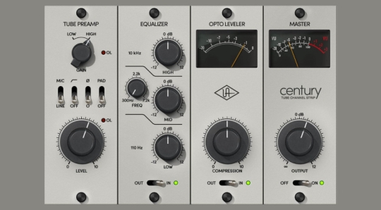 Universal Audio Century Tube Channel Strip — Бесплатный плагин