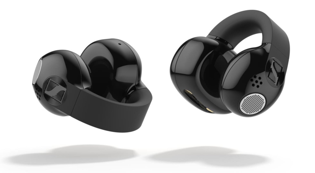 Беспроводные наушники Sennheiser ACCENTUM Clip крупным планом на светлом фоне