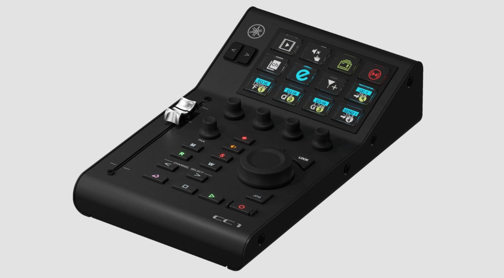 Настольный DAW-контроллер Yamaha CC1 с моторизованным фейдером и LCD-кнопками