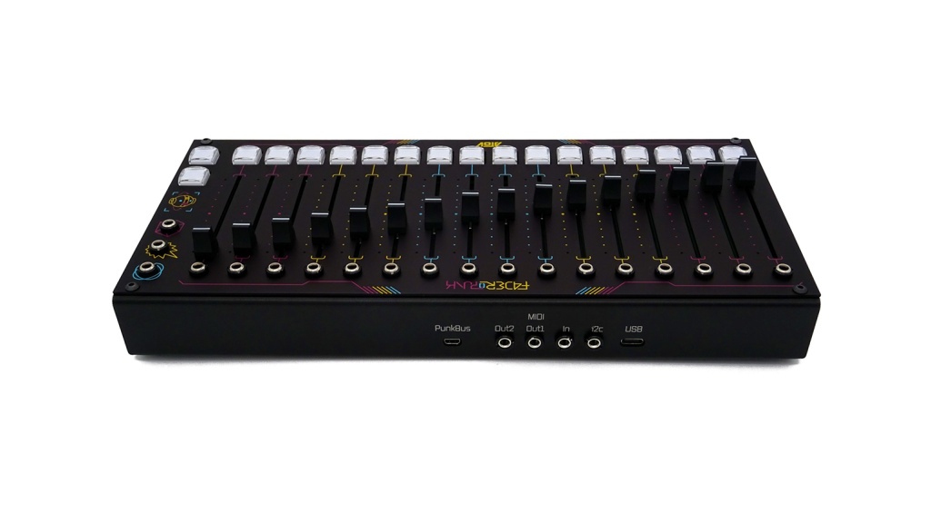 Разъёмы и органы управления MIDI/CV-контроллера ATOV FaderPunk